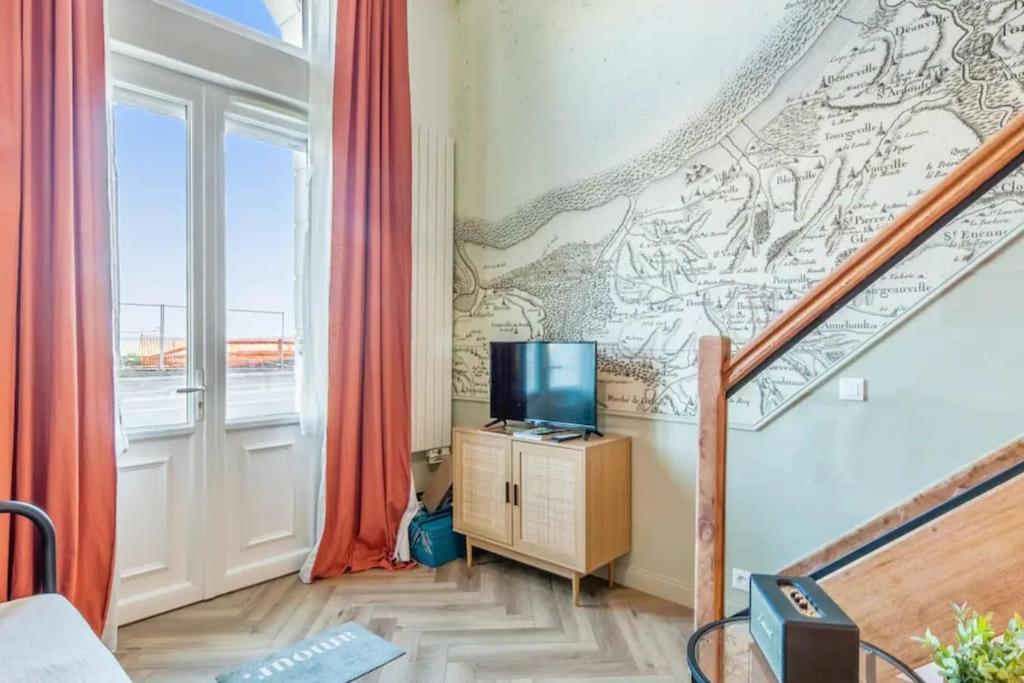 Juste La Plage - Studio Classe 3 Etoiles - Face A La Mer Houlgate Exteriör bild